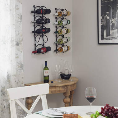 Wrought iron wall mounted best sale wine rack